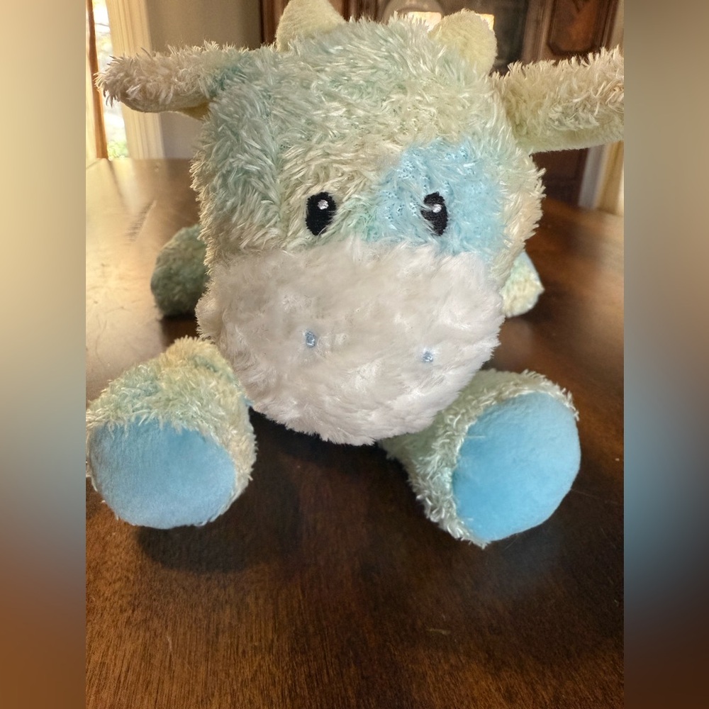 Baby Gund Sprinkles Cow Musical Plush Tye Dye Yellow Blue Working 58207 Vintage
